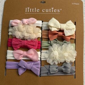 NEW Little Cuties 10 piece Headband Bow Set